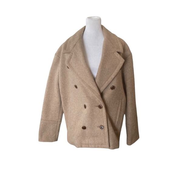 J. Crew Melton Wool Blend Double Breasted Peacoat Size 4 - Picture 10 of 10